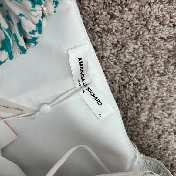 Amanda Uprichard Rosalinda Midi Dress Sz XS in Willow Wedding Guest Cocktail - Picture 6 of 12